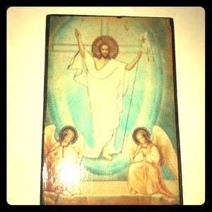 From the Holy Land: 5inX3.5in icon of Christ